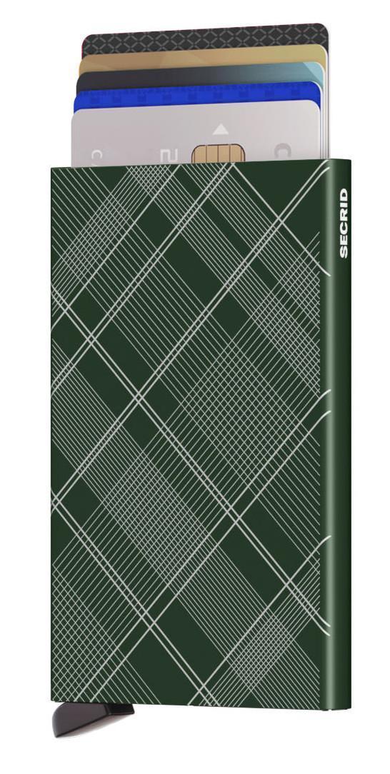 Kartenschutzhülle grün Cardprotector Secrid Laser Tartan Green