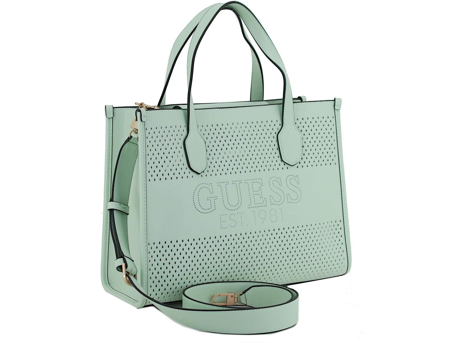 Katey Perf Guess Damen Tragetasche Mintgrün Lasercut