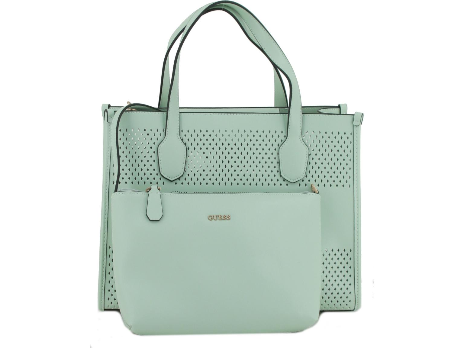 Katey Perf Guess Damen Tragetasche Mintgrün Lasercut