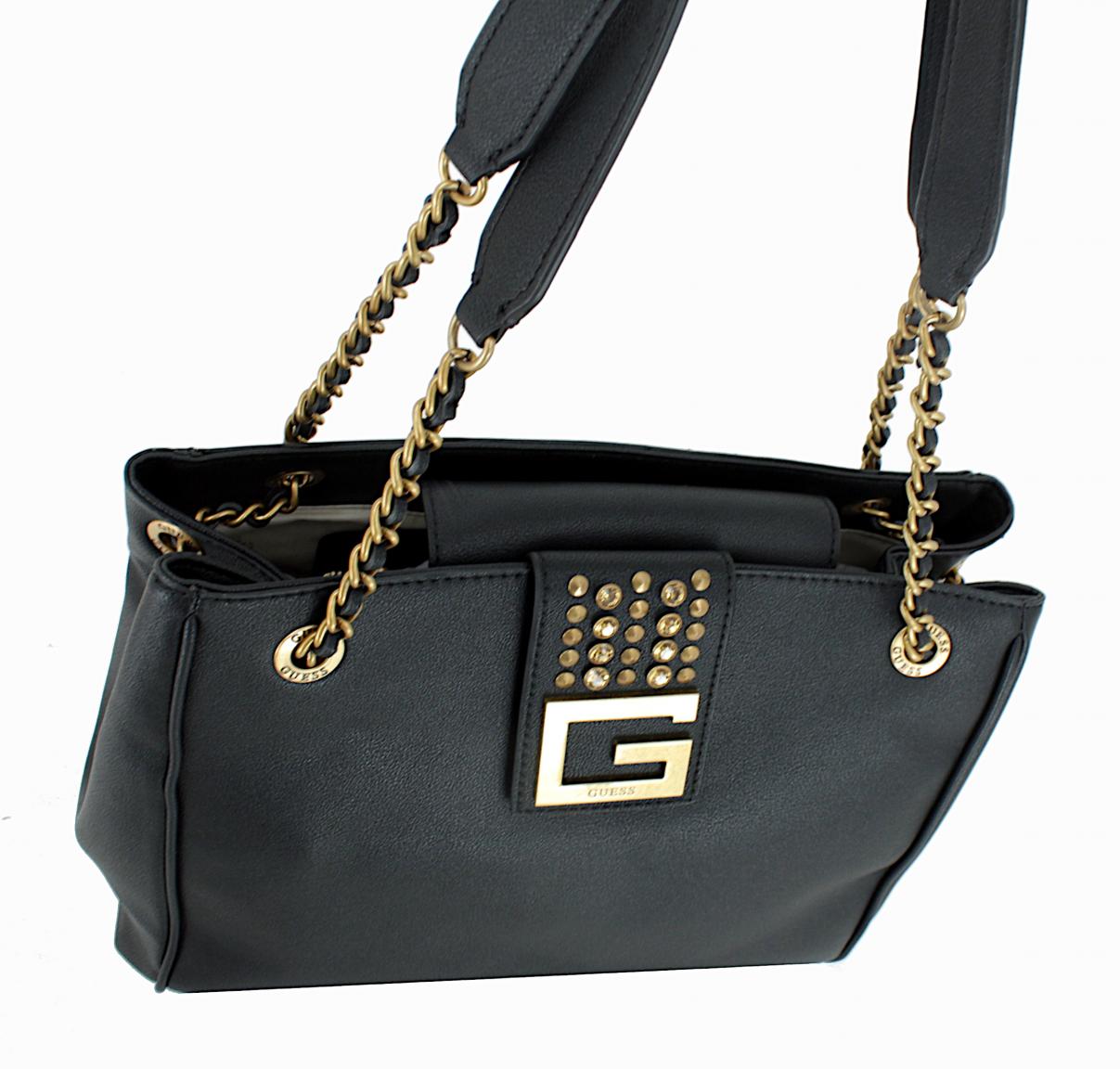 Kettenhenkel Tasche Guess Bling Kupfernieten Glitzer