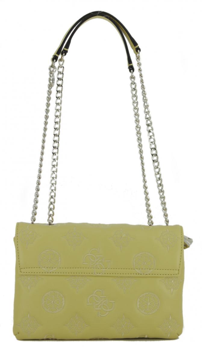 Kettentasche Guess Überschlag Chic Gelb Stickapplikation kl. Fehler