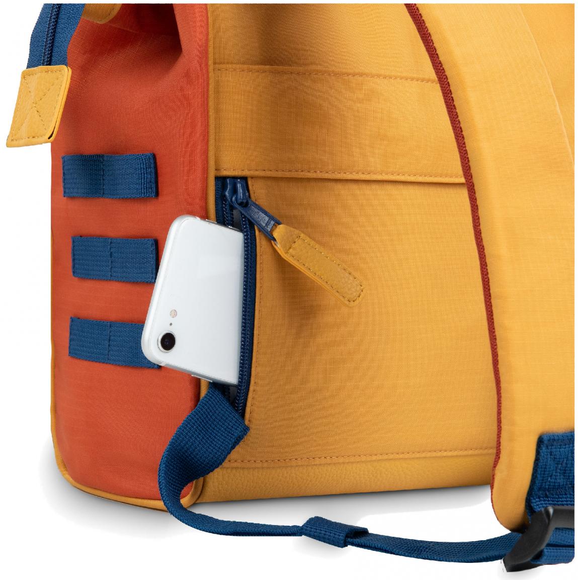 Kinderrucksack Cabaia Small fröhlich orange gelb Kilfi Wechseltasche Adventurer