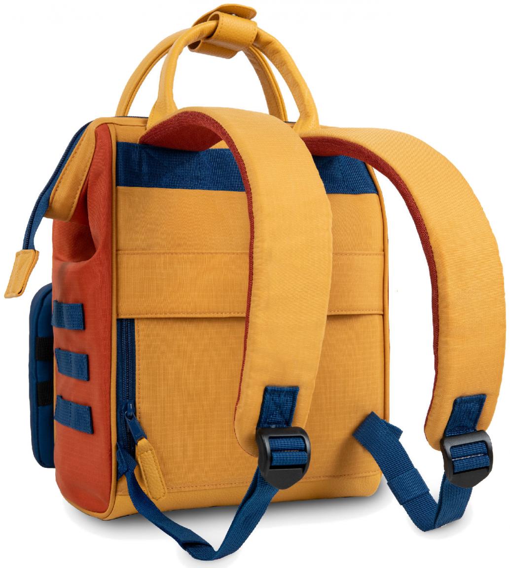 Kinderrucksack Cabaia Small fröhlich orange gelb Kilfi Wechseltasche Adventurer