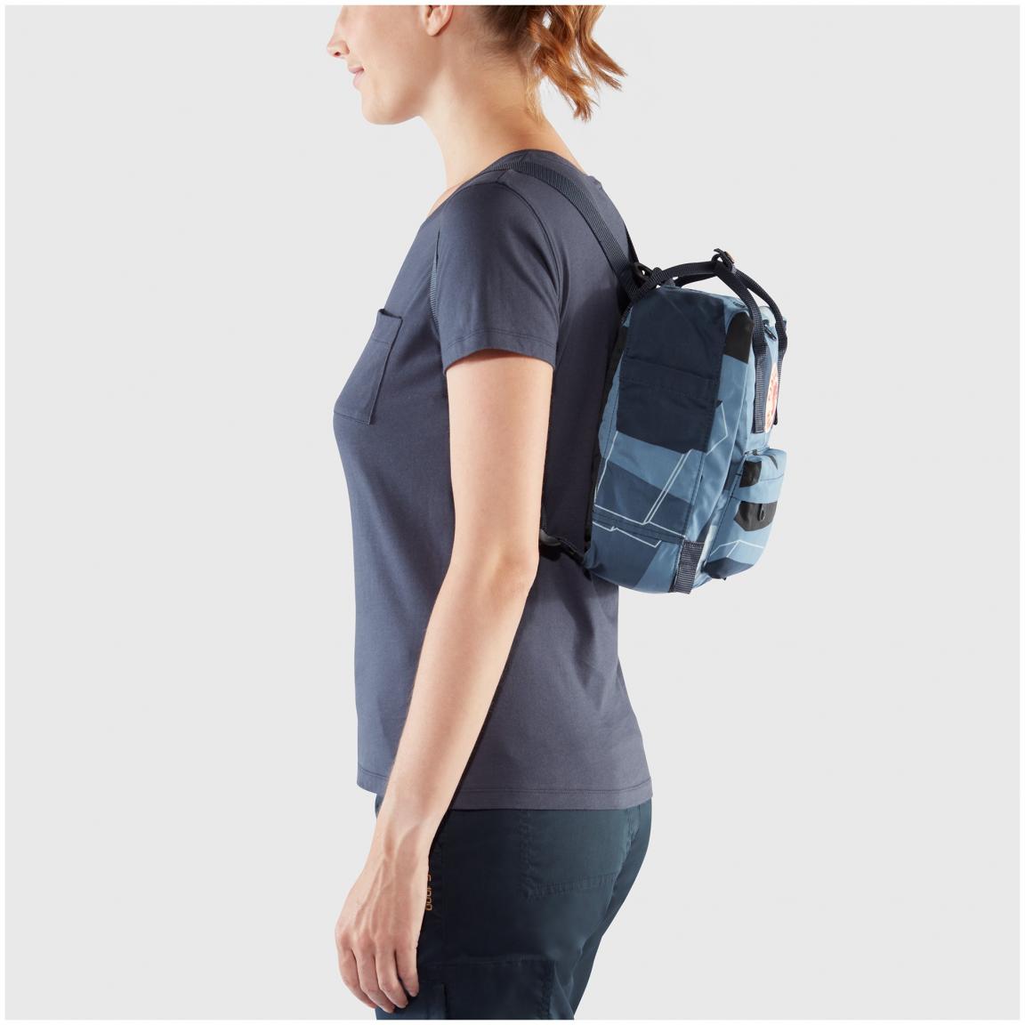 Kinderrucksack Fjällräven Kanken Art Mini Birch Forest hellblau