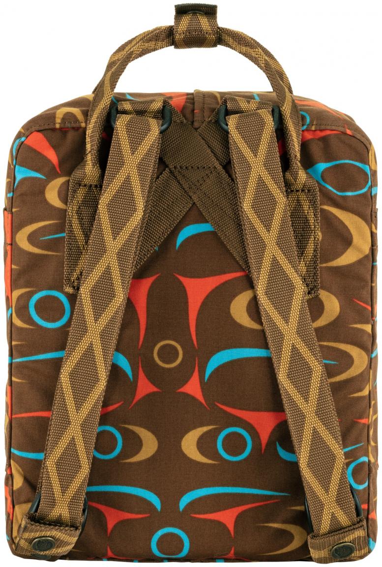 Kinderrucksack Fjällräven Kanken Art Mini Qeluts braun Print