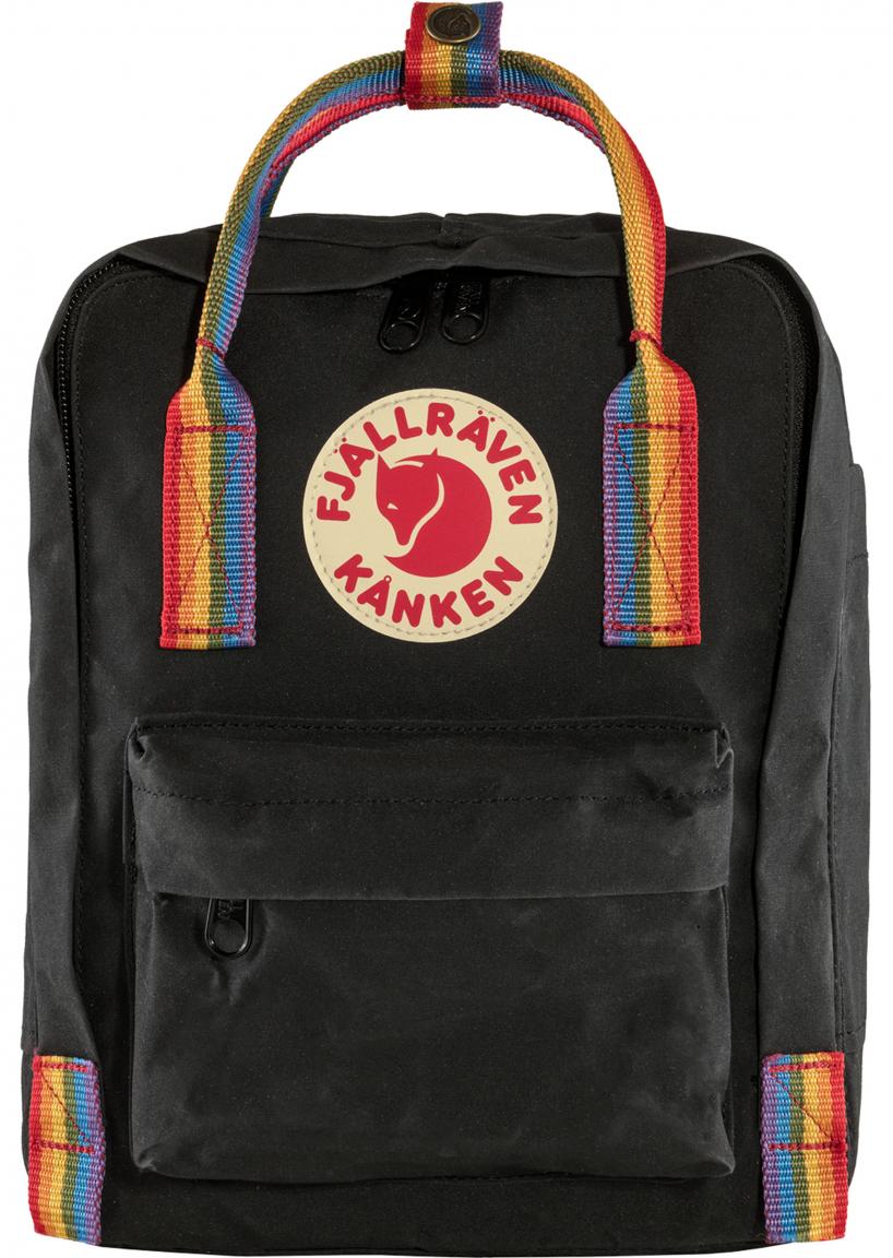 Kinderrucksack Kanken Mini black Rainbow schwarz Fjällräven