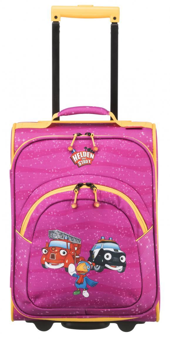 Kindertrolley Travelite Helden der Stadt Polizei Feuerwehr Pink
