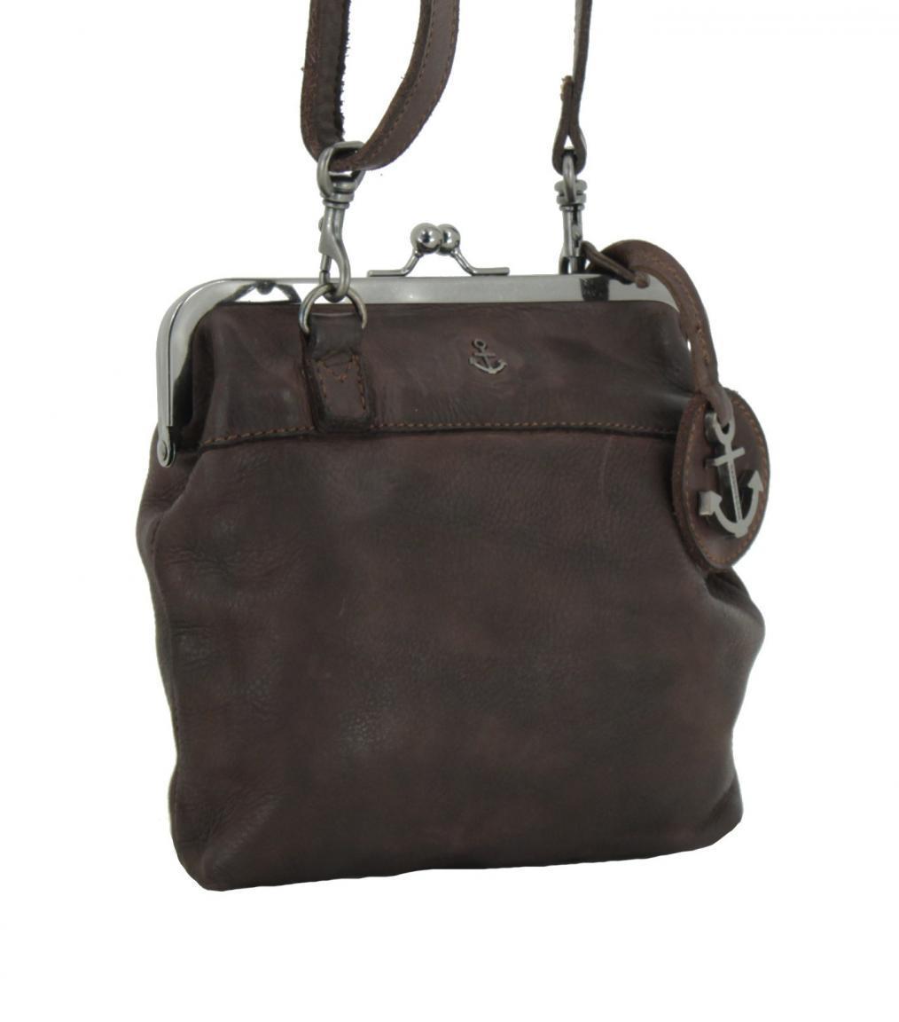 Kiss Lock Ledertasche Harbour2nd Rosalie Brown braun