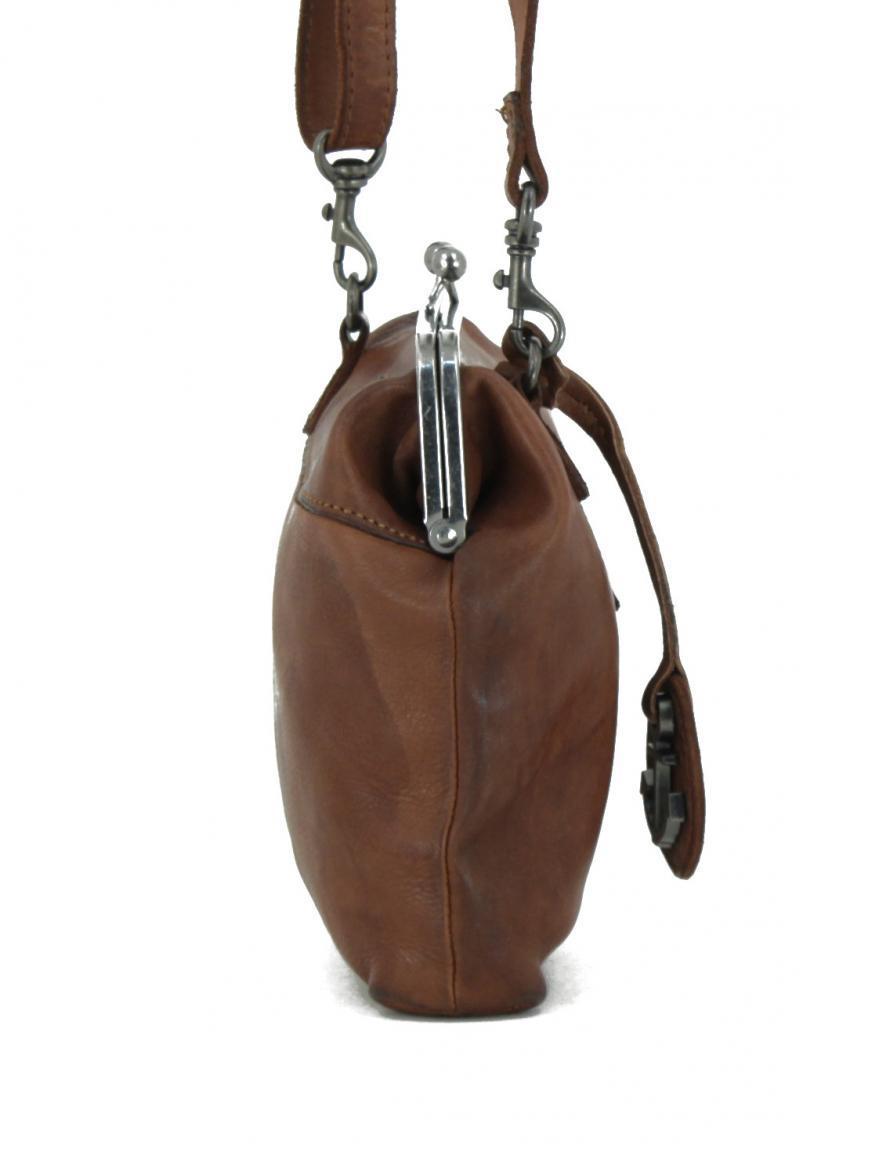 Kiss Lock Ledertasche Harbour2nd Rosalie Brown braun