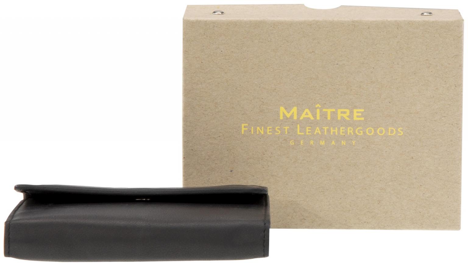 Kisslock Portemonnaie schwarz Maitre F3 Beke Nappaleder
