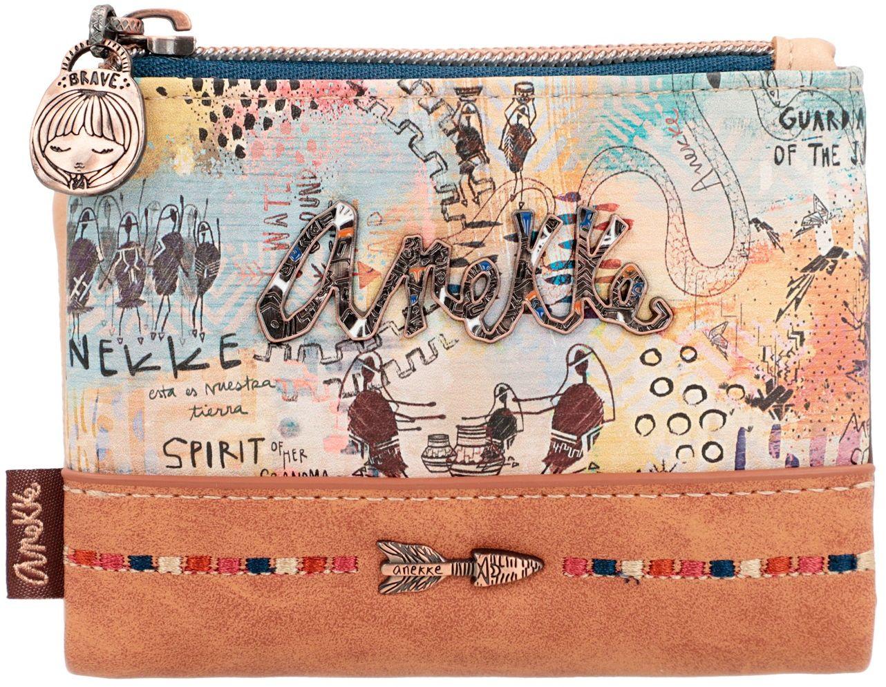 Klapp Geldbörse Small Anekke Menire Tribe farbenfroher Print