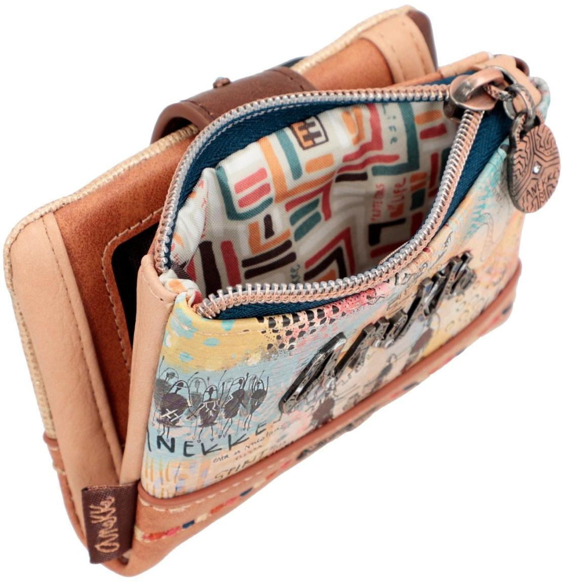Klapp Geldbörse Small Anekke Menire Tribe farbenfroher Print