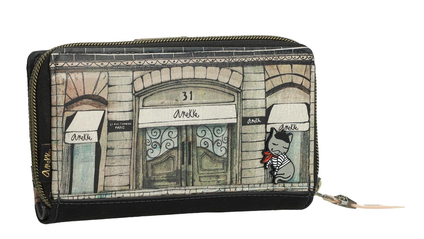 Klappbörse Anekke Couture schwarz Frankreich Etui Katze