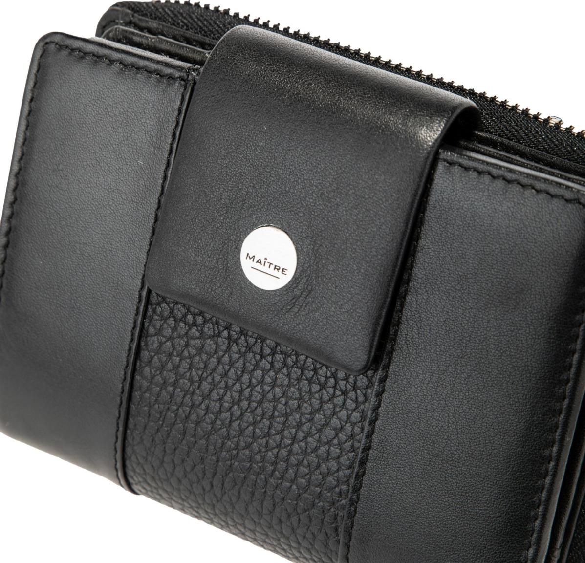 Klappbörse Maitre Auen Diethilde Purse MH9FZ Black Leder