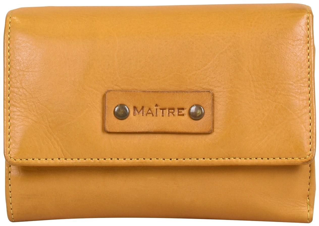Klappbörse Maitre Steinbach Doris Yellow Dunkelgelb Vintage