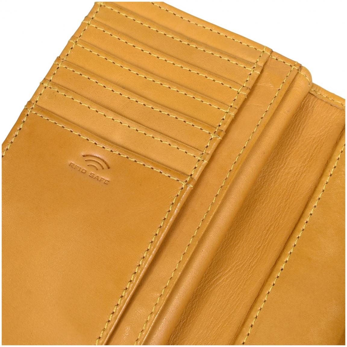 Klappbörse Maitre Steinbach Doris Yellow Dunkelgelb Vintage