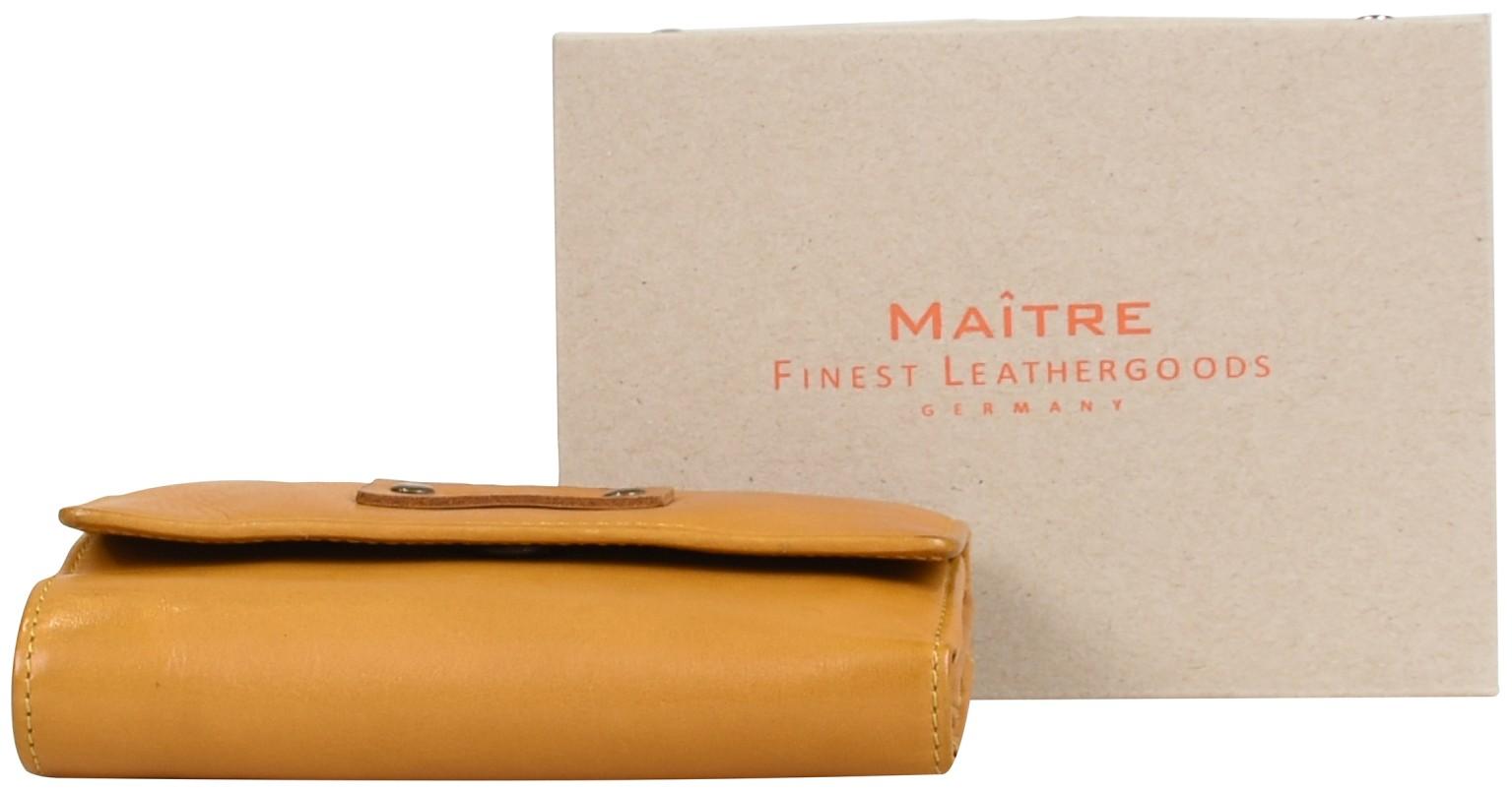 Klappbörse Maitre Steinbach Doris Yellow Dunkelgelb Vintage
