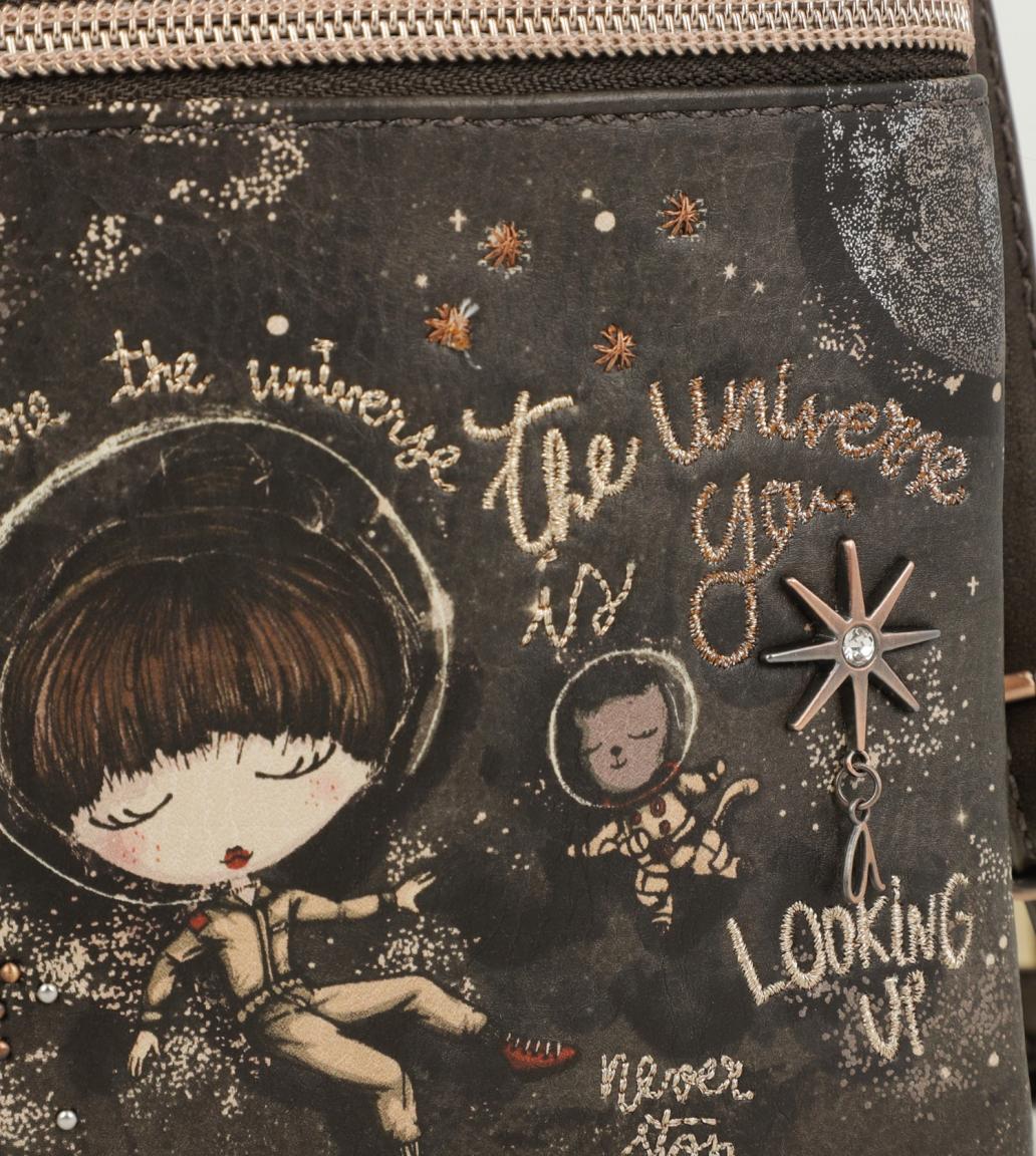 Kleintasche Anekke Universe Space Stars Planets Steinchen Applikationen