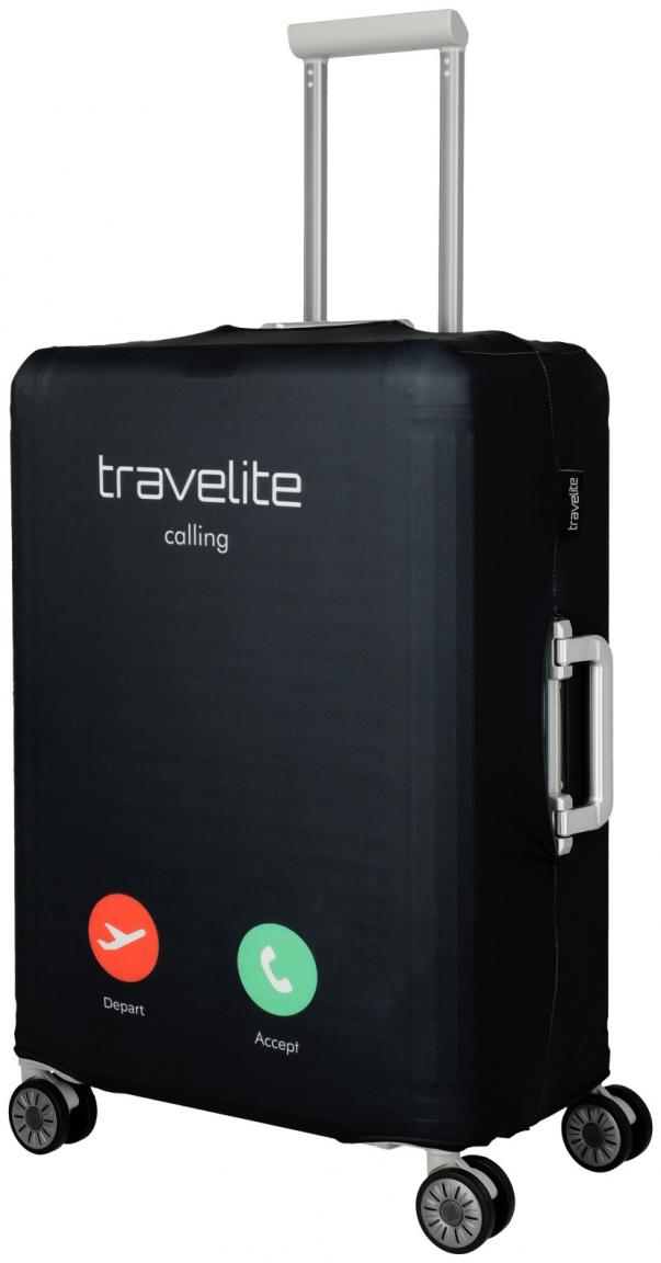 Kofferhülle Travelite Calling schwarz M elastisch