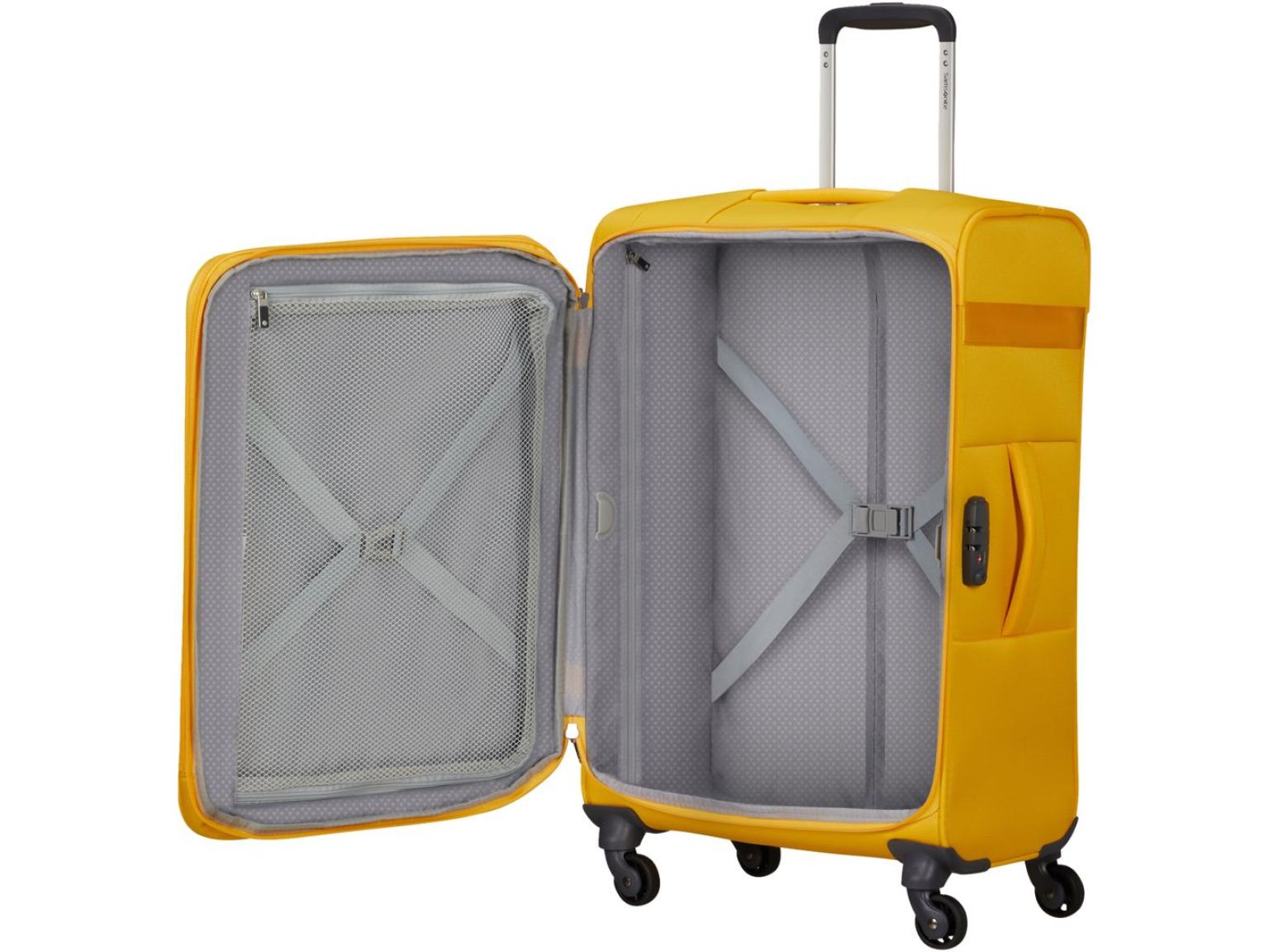 Koffertrolley knallgelb erweiterbar Samsonite Citybeat Spinner 66cm