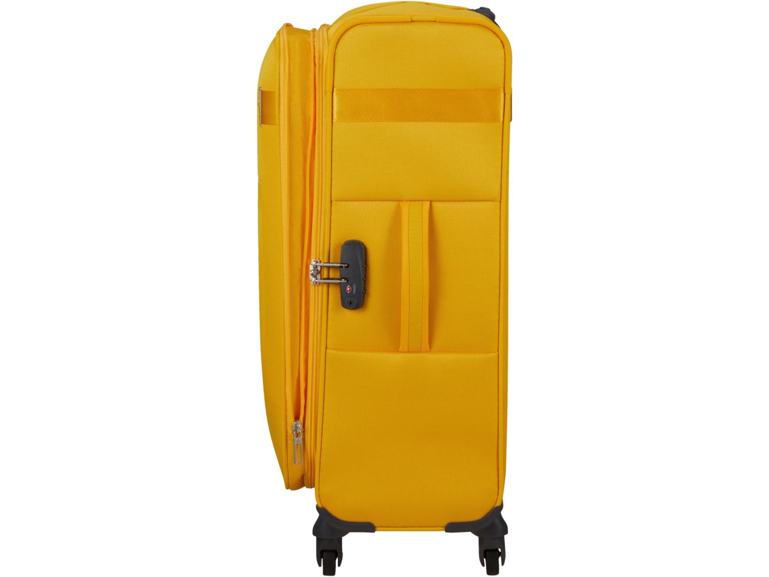 Koffertrolley knallgelb erweiterbar Samsonite Citybeat Spinner 66cm