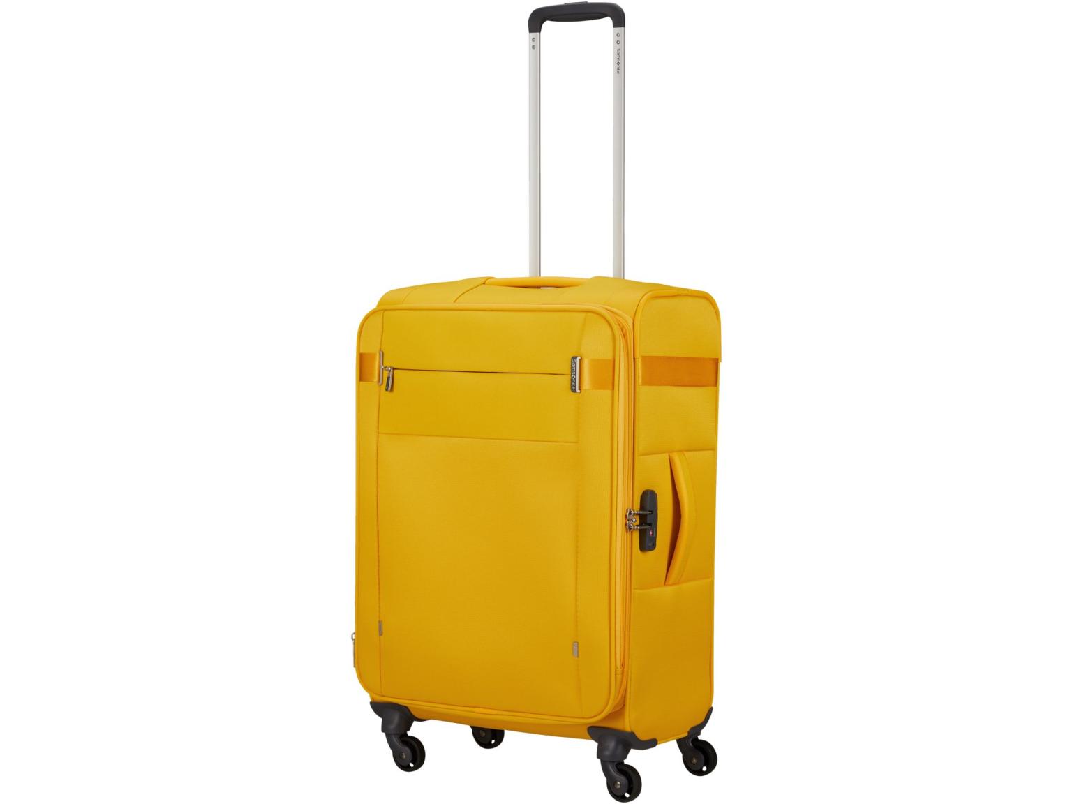 Koffertrolley knallgelb erweiterbar Samsonite Citybeat Spinner 66cm