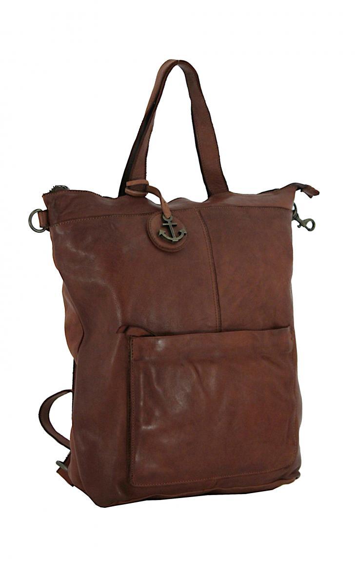 Kombibag Harbour2nd Orion Cognac Rucksack Vintageleder