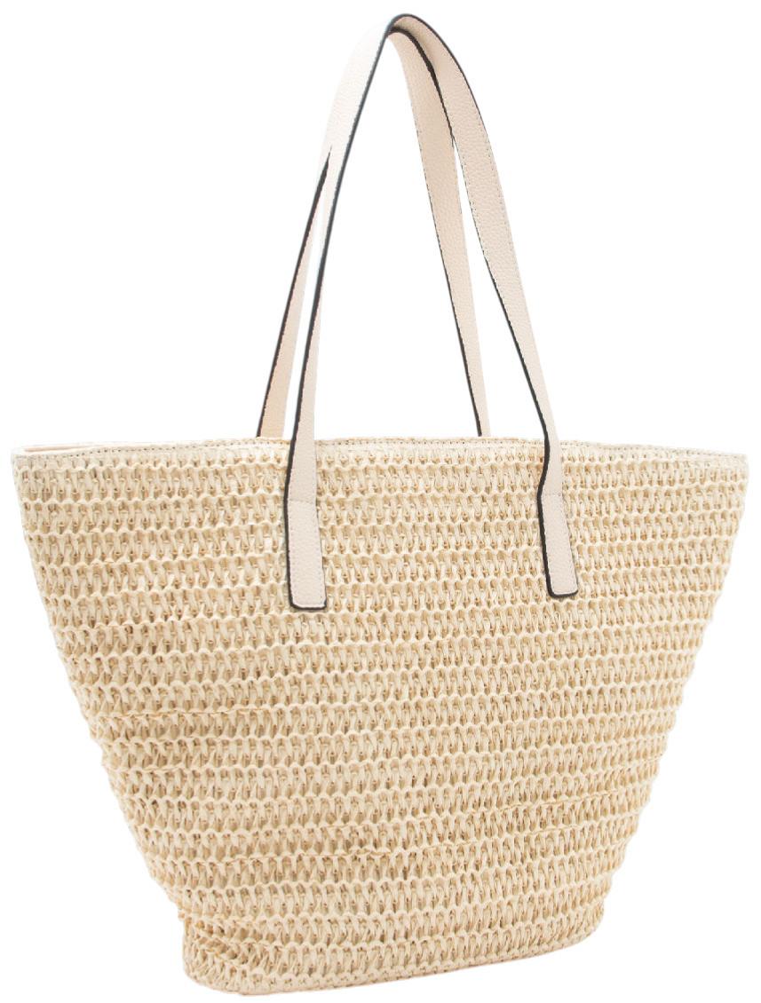 Korbtasche L.Credi beige Strand Bast Ramina Sand vegan