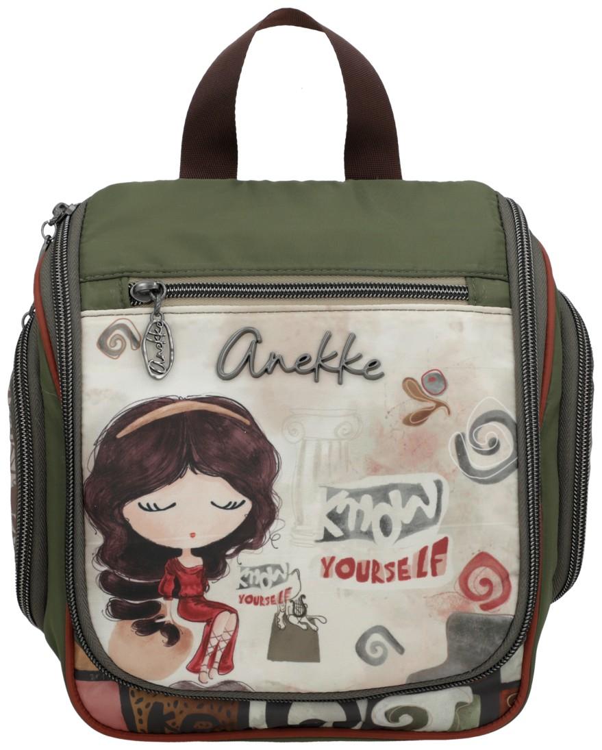 Kosmetiktasche Anekke Muse olivgrün bunt Comicprint