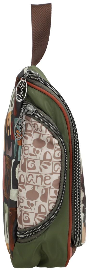 Kosmetiktasche Anekke Muse olivgrün bunt Comicprint