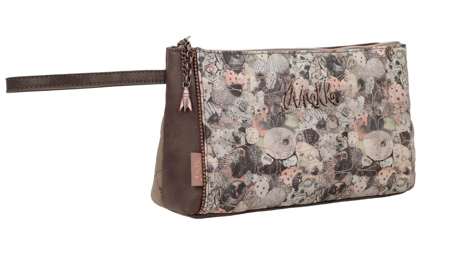 Kosmetiktasche Anekke Universe Planets Space Stars braun pastell Print