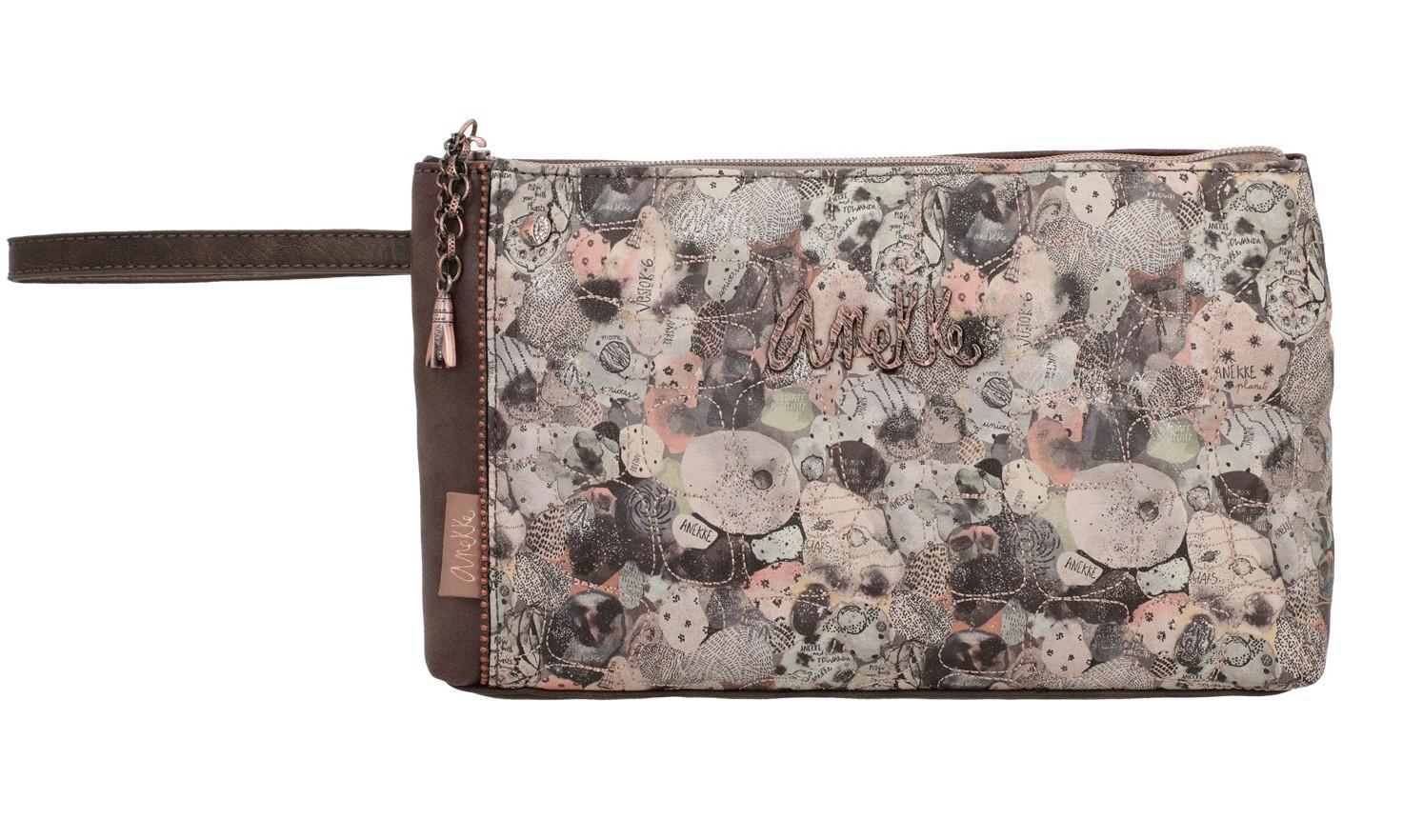 Kosmetiktasche Anekke Universe Planets Space Stars braun pastell Print