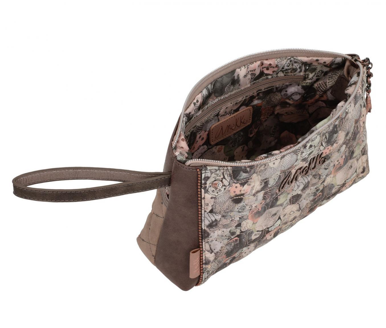 Kosmetiktasche Anekke Universe Planets Space Stars braun pastell Print
