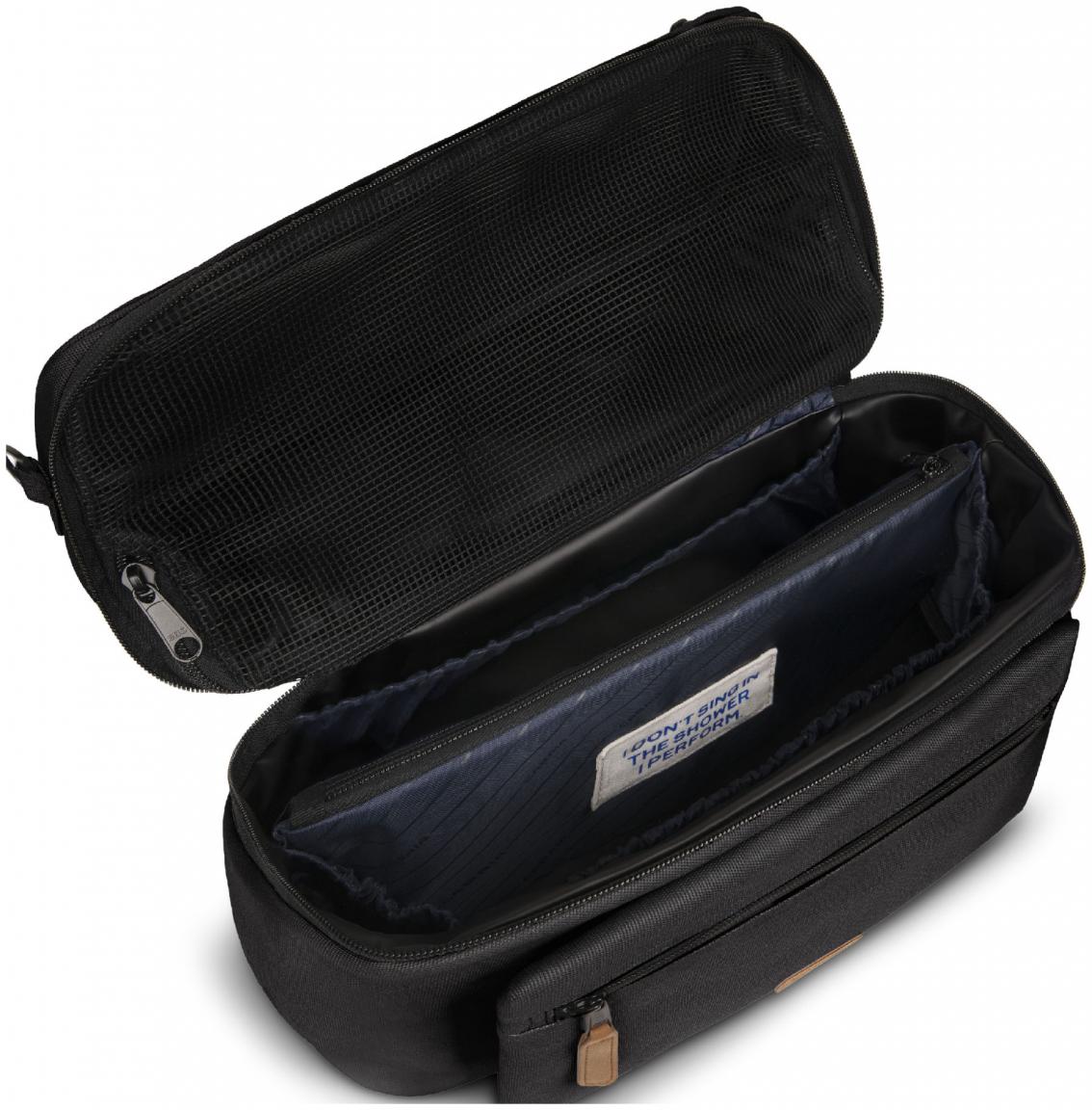 Kosmetiktasche Cabaia Molle Berlin schwarz Lavendel Fronttasche