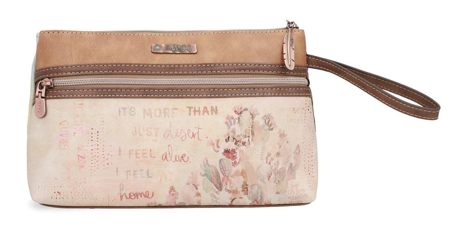 Kosmetiktasche Cowgirl Anekke Arizona bestickt braun bunt