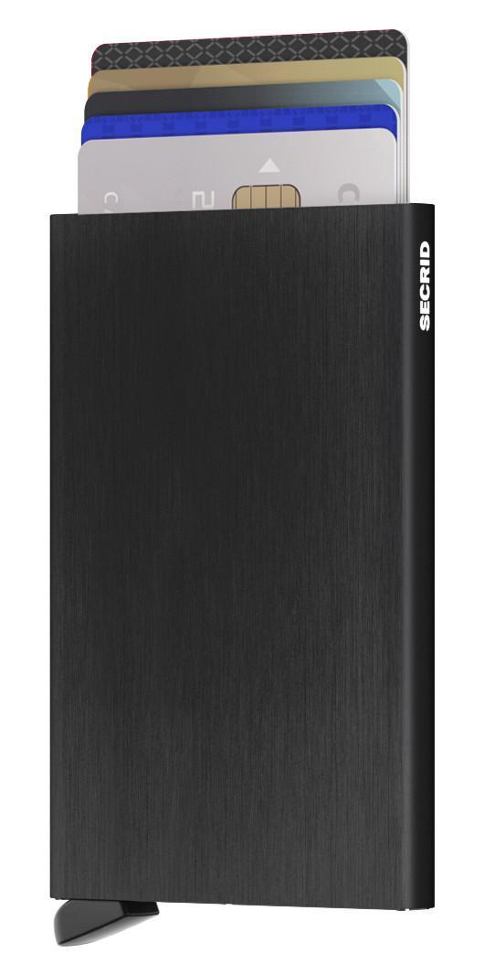 Kreditkartenetui Cardprotector Secrid Brushed Black schwarz