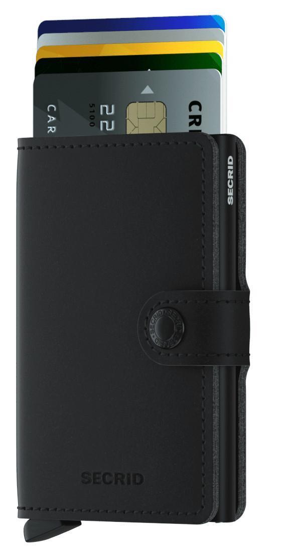 Kreditkartenetui Miniwallet RFID Soft Touch Black Lederimitat