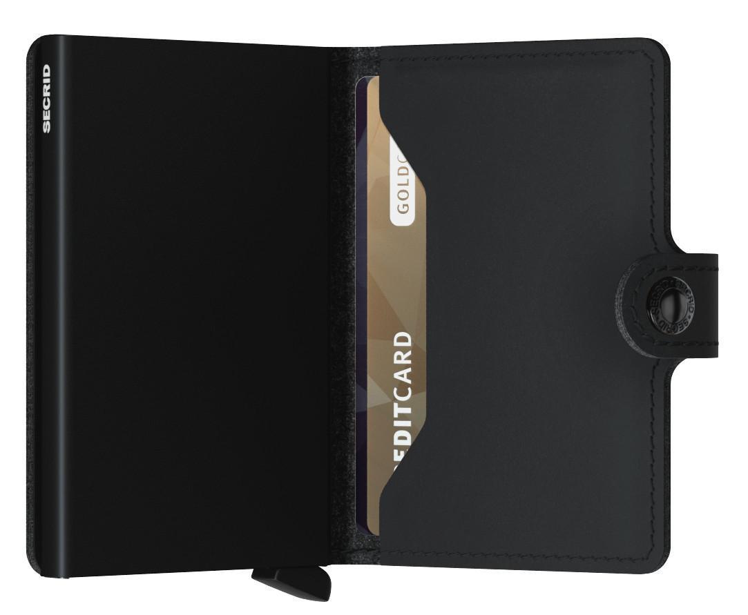 Kreditkartenetui Miniwallet RFID Soft Touch Black Lederimitat