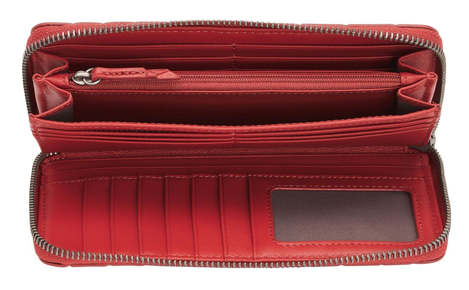 Kroko Gigi Liebeskind Berlin Passion Krokoprägung Brieftasche Rot RFID Schutz