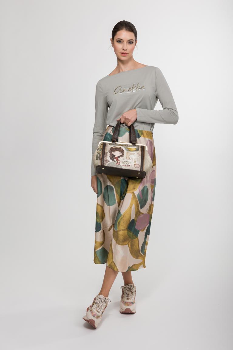 Kurzgrifftasche Anekke Muse Arzttasche beige taupe bestickt Griechenland