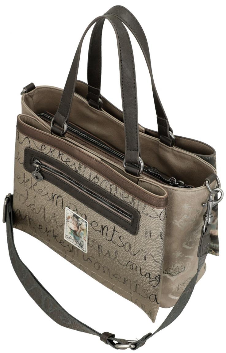 Kurzgrifftasche Anekke Real Manifesto Ziernieten abstrakt