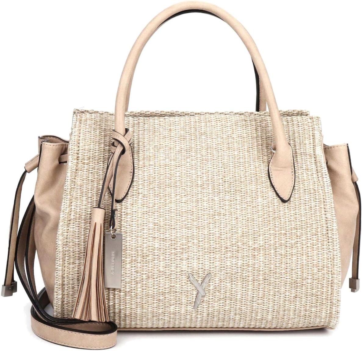 Kurzgrifftasche Cassy Suri Frey Lighttaupe Naturbast Beige 