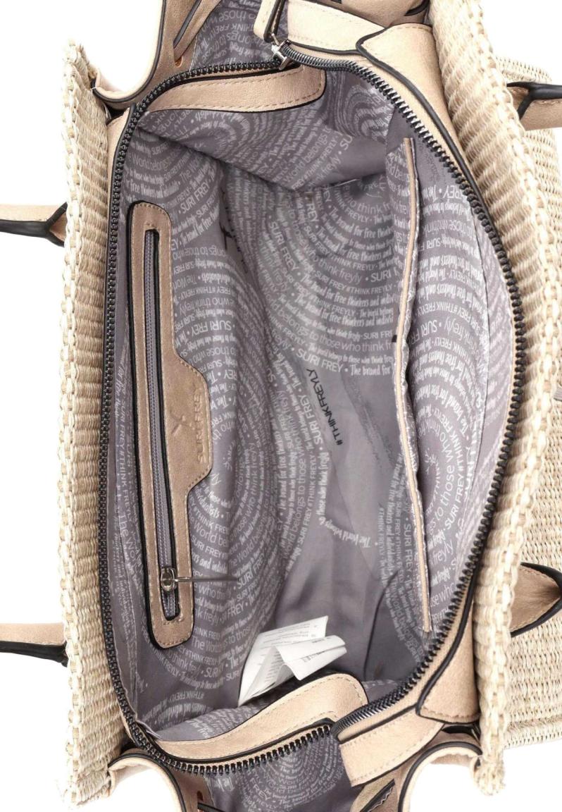 Kurzgrifftasche Cassy Suri Frey Lighttaupe Naturbast Beige 