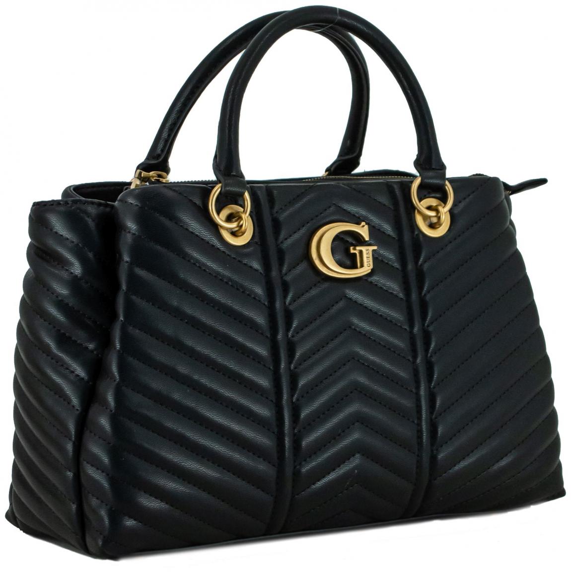 Kurzgrifftasche Girlfriend Satchel Black Lovide Guess gesteppt