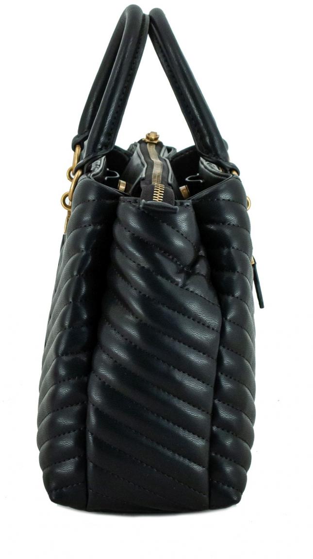 Kurzgrifftasche Girlfriend Satchel Black Lovide Guess gesteppt