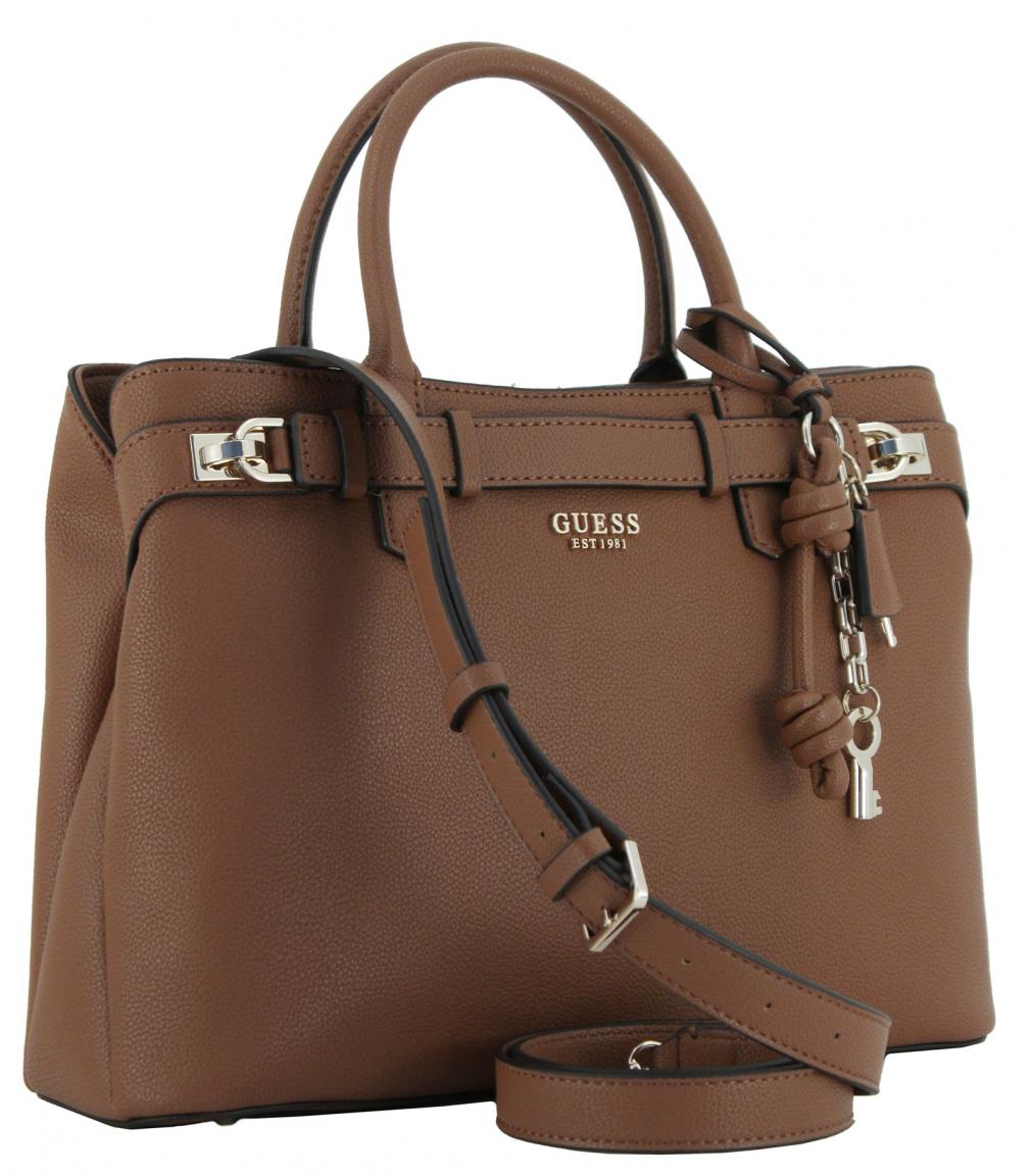 Kurzgrifftasche Girlfriend Satchel Gregoria Cognac Guess braun