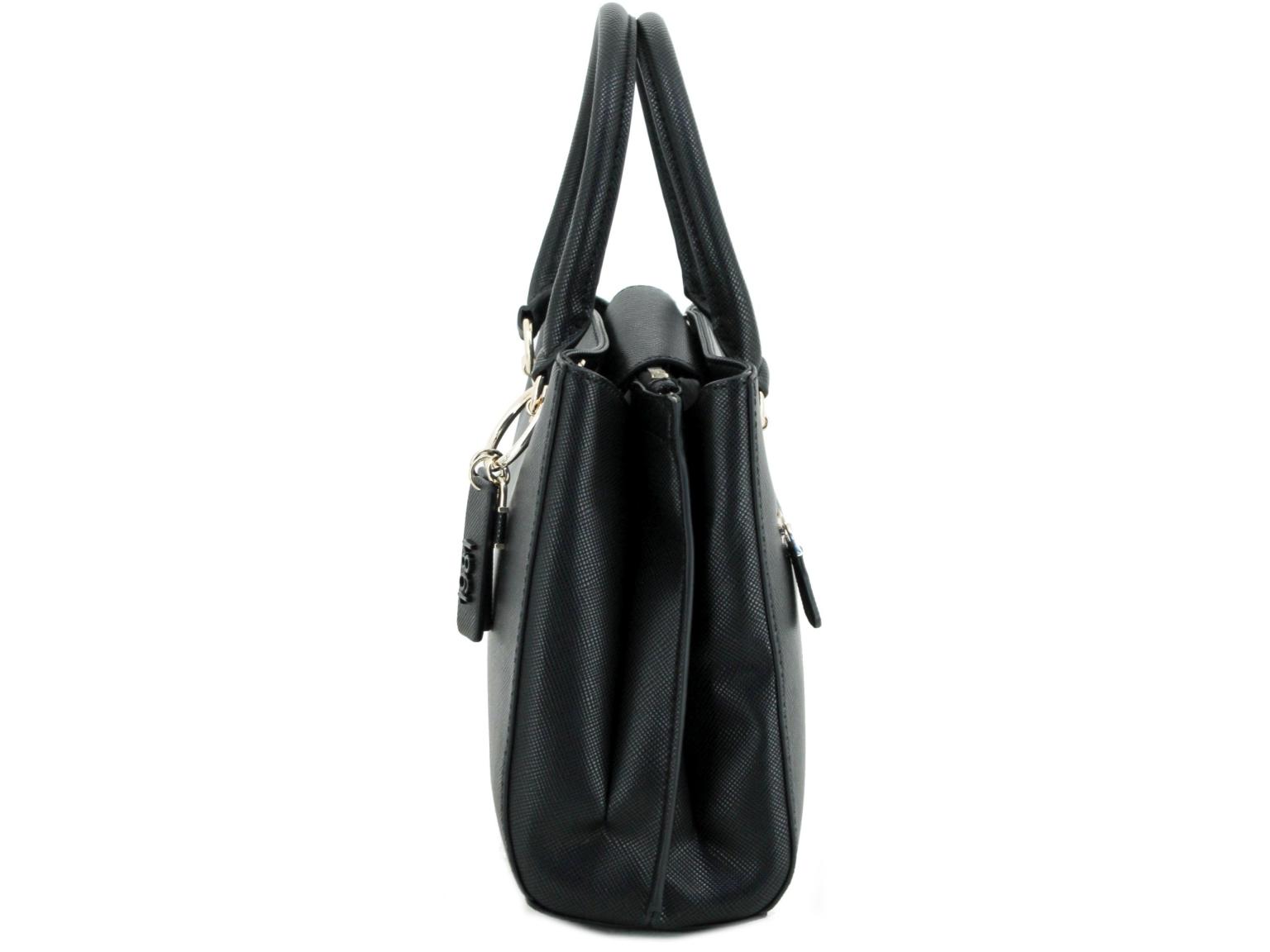 Kurzgrifftasche Guess Noelle Satchel Black schwarz Saffianooptik