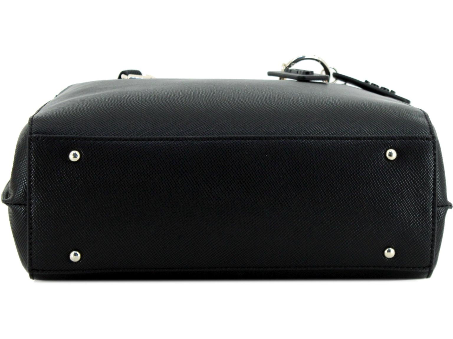 Kurzgrifftasche Guess Noelle Satchel Black schwarz Saffianooptik