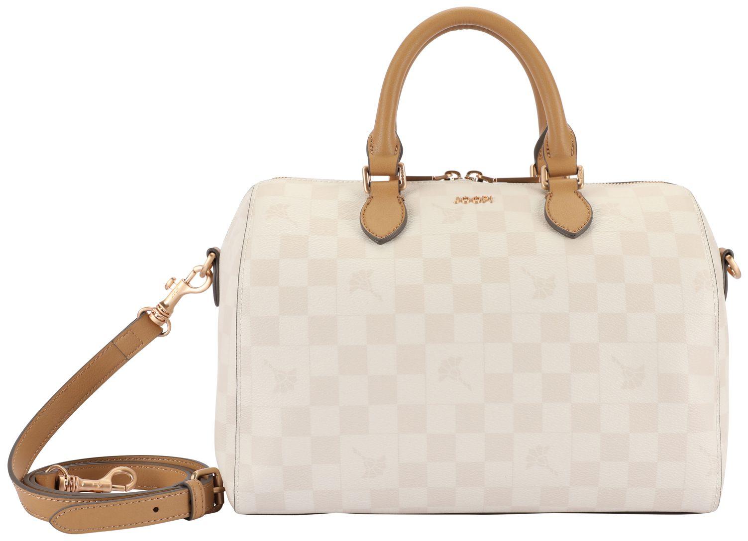 Kurzgrifftasche Joop Cortina Piazza Aurora Birch hellbeige kariert