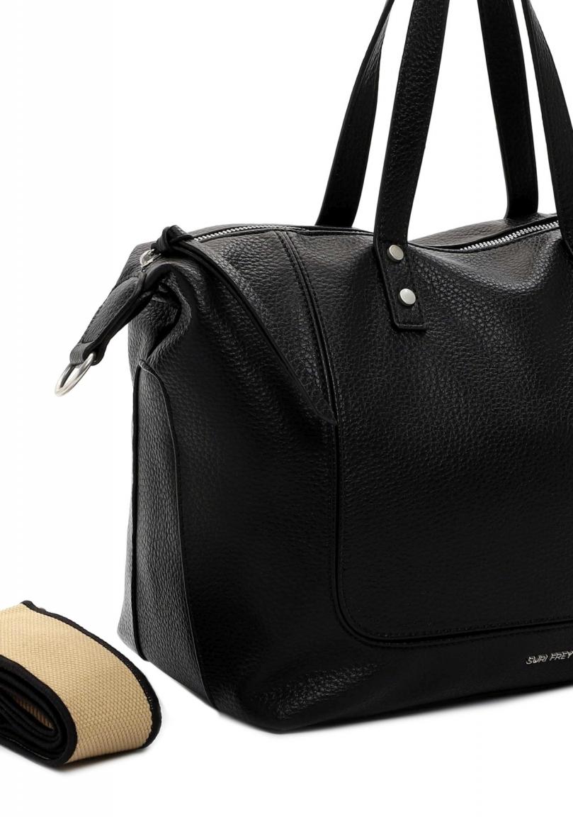 Kurzgrifftasche Kimberly SURI FREY Black flexibel nachhaltig
